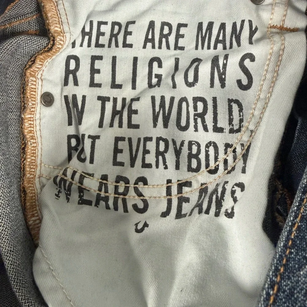True Religion Ricky Jeans Mens 31 Dark Wash Denim Relaxed Straight Y2K Horseshoe